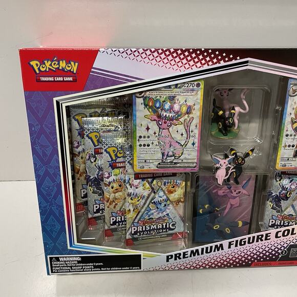 Pokemon TCG Prismatic Evolutions SV8.5 Premium Figure Collection Card In Hand - Picture 3 of 4